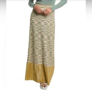 Missoni Italian made gold maxi skirt.